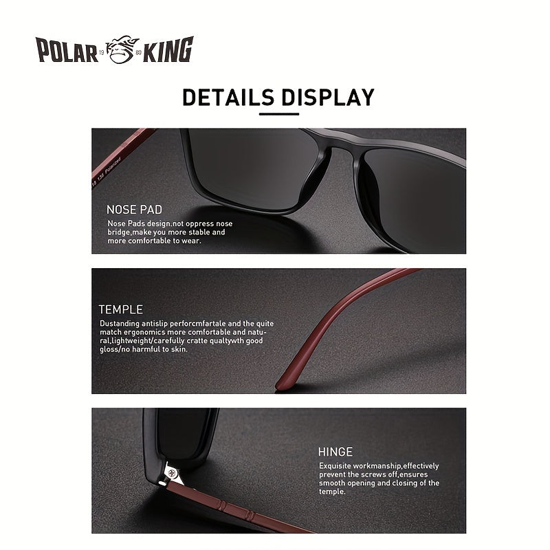 Unisex Retro Classic Square Polarized Sunglasses for Men Women Casual Outdoor Sports Travel