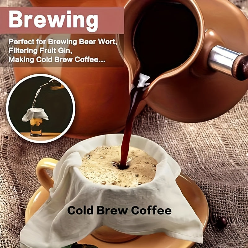 Unisex Unbleached Gauze 50.8x50.8cm Multi-Layer Reusable Cooking Filter