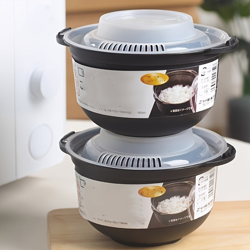 Bir dona mikroto'lqinli guruch pishirgich, BPA-siz guruch pishirgich, bitta porsiya uchun mukammal, tez ovqatlar uchun qulay oshxona asbobi