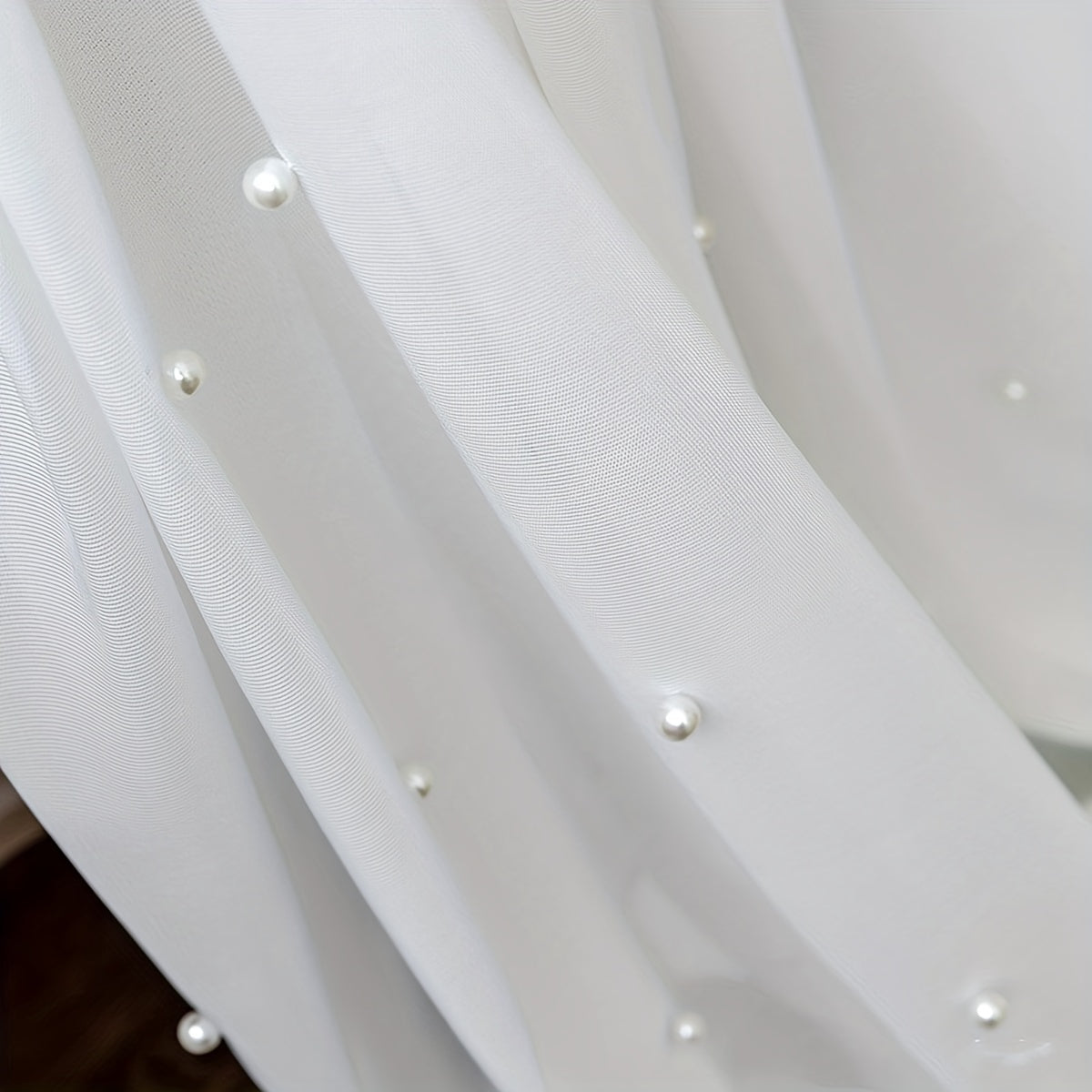 Translucent White Chiffon Sheer Curtain for Living Room and Bedroom