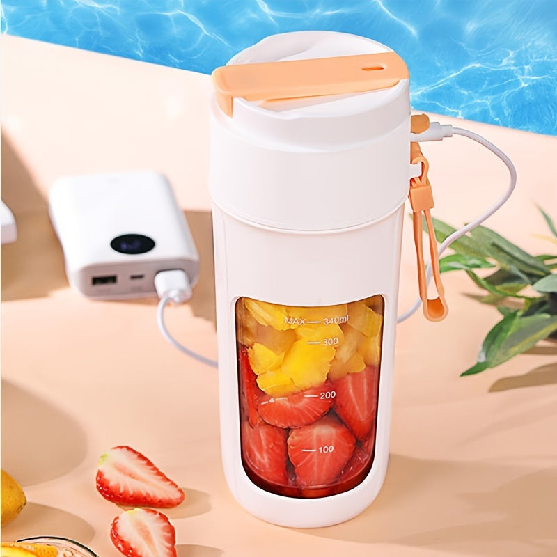 Licuadora inalámbrica portátil USB taza de jugo para viajar con 10 cuchillas y batería recargable