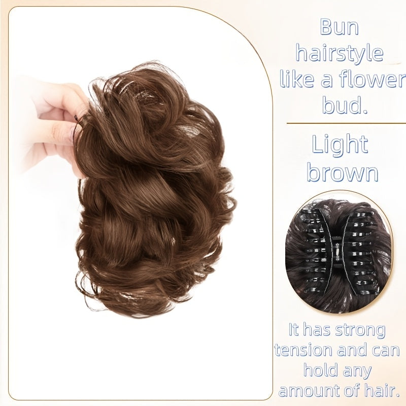 Women's Voluminous Scrunchie Wig High-Temperature Fiber Natural-Looking Bun Extension