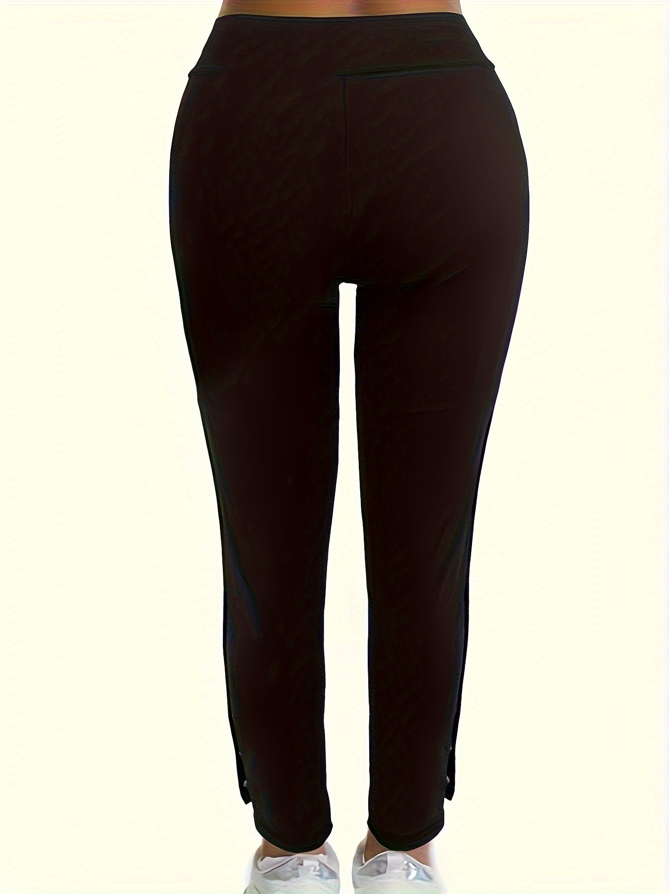 Plus Size Button Decor Pants Casual Pockets Spring Summer Women's Clothing