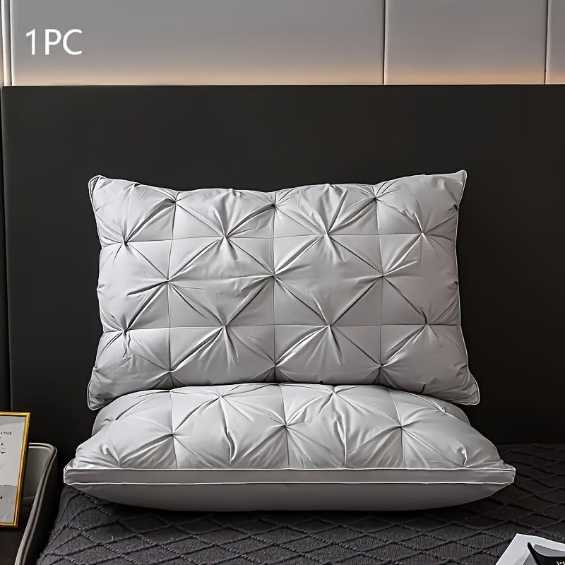 "Super Soft Cervical Support Sleeping Pillow, 1 dona - Erkaklar va Ayollar uchun ideal, Mehmonxona, Yotoqxona, Mehmon xonasi va Uyda foydalanish uchun Non-Collapse yadro bilan. Nafas oladigan, Gippoallergen va Ergonomik dizayn bilan qulay uyqu uchun."