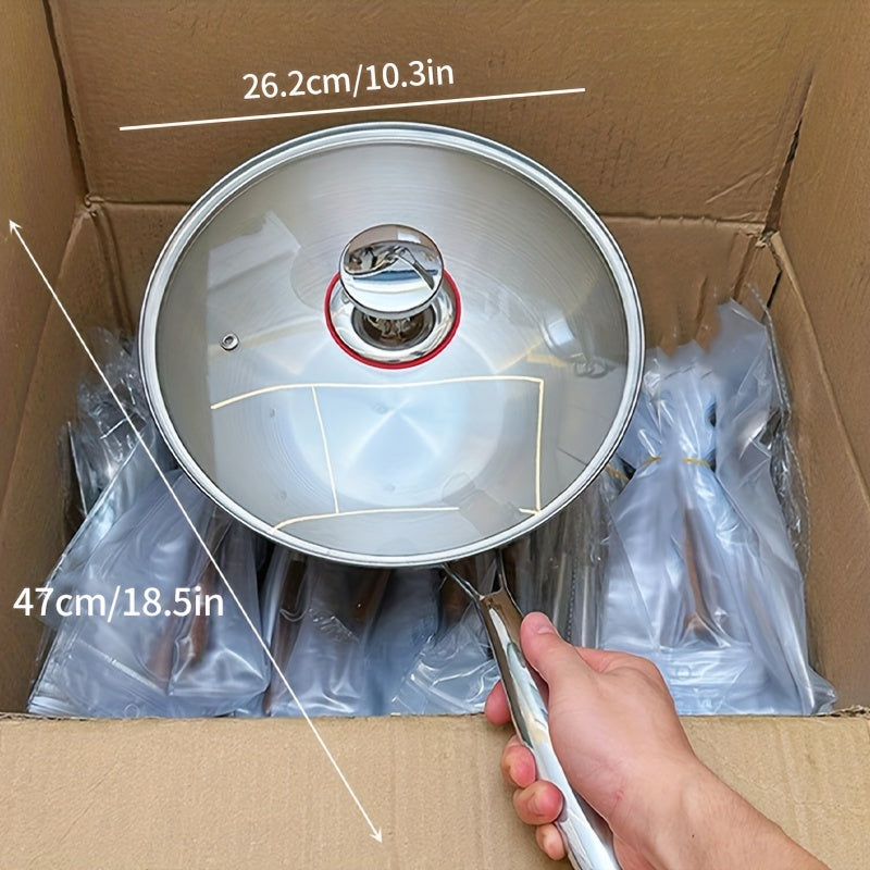 Stainless Steel Wok for Stir-Frying and Cooking Eggs, Durable Kitchen Essential