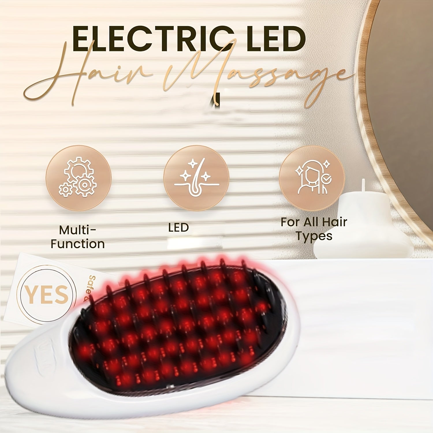 Barcha soch turlari uchun elektr bosh massaj tarozi soch o'sishini rag'batlantiradi, stressni kamaytiradi va qon aylanishini yaxshilaydi. Portativ va erkaklar ham, ayollar ham foydalanishi oson.