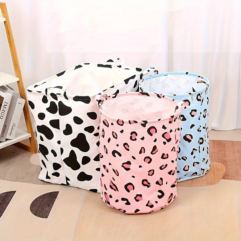 Durable Textile Storage Basket with Fish and Leaf Pattern for RV Organization