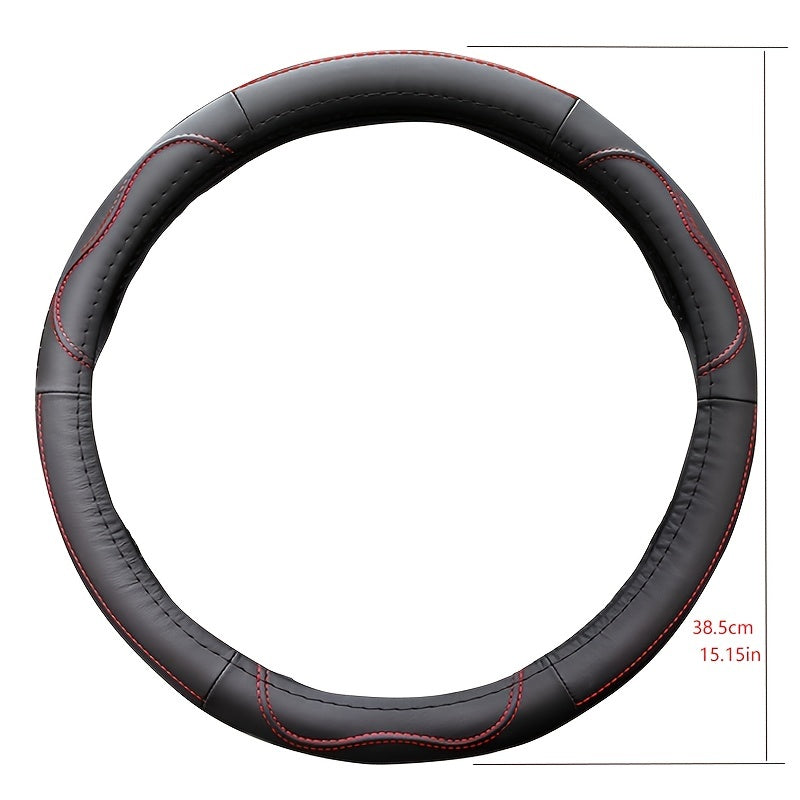 Universal Breathable Microfiber Leather Car Steering Wheel Cover Non-Slip Protector