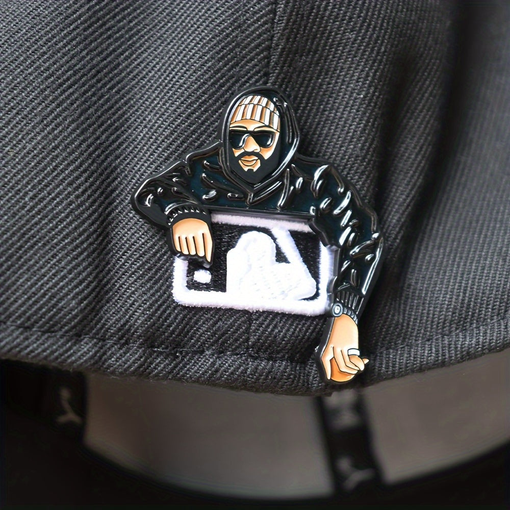 Qora emal pin, zink alloy, moda kiyimlari, shlyapa aksessuari