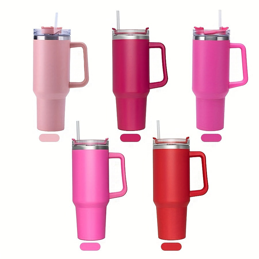 40oz zanglamaydigan po'latdan yasalgan tumbler, tutqich va qopqoq bilan, BPA-free, sayohat uchun, uy va ofis uchun