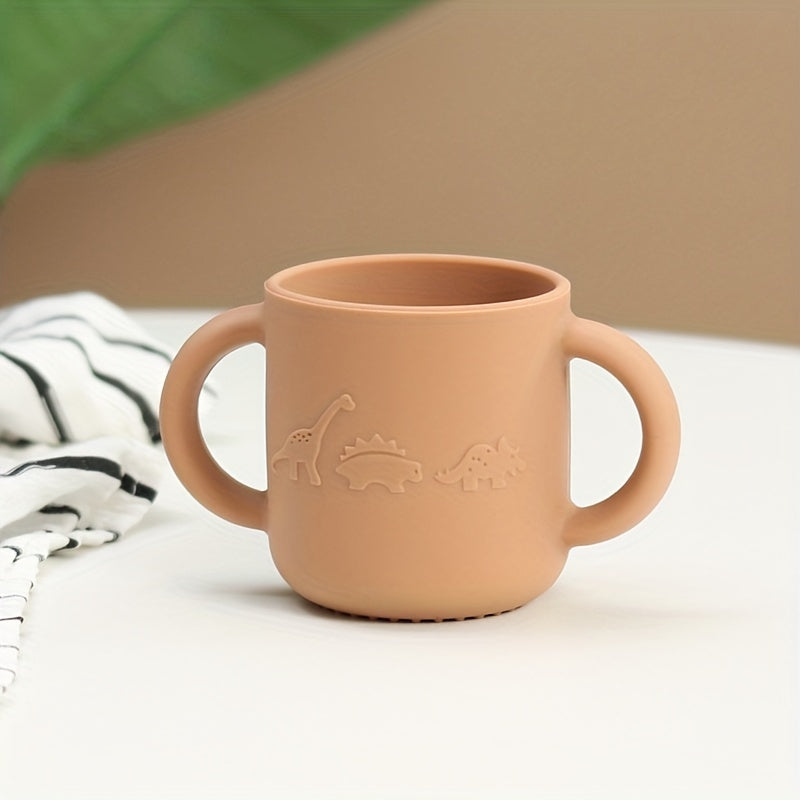 Vaso de silicona para niños de 5 oz con asa, libre de BPA, apto para alimentos, apto para lavavajillas, para mayores de 6 meses