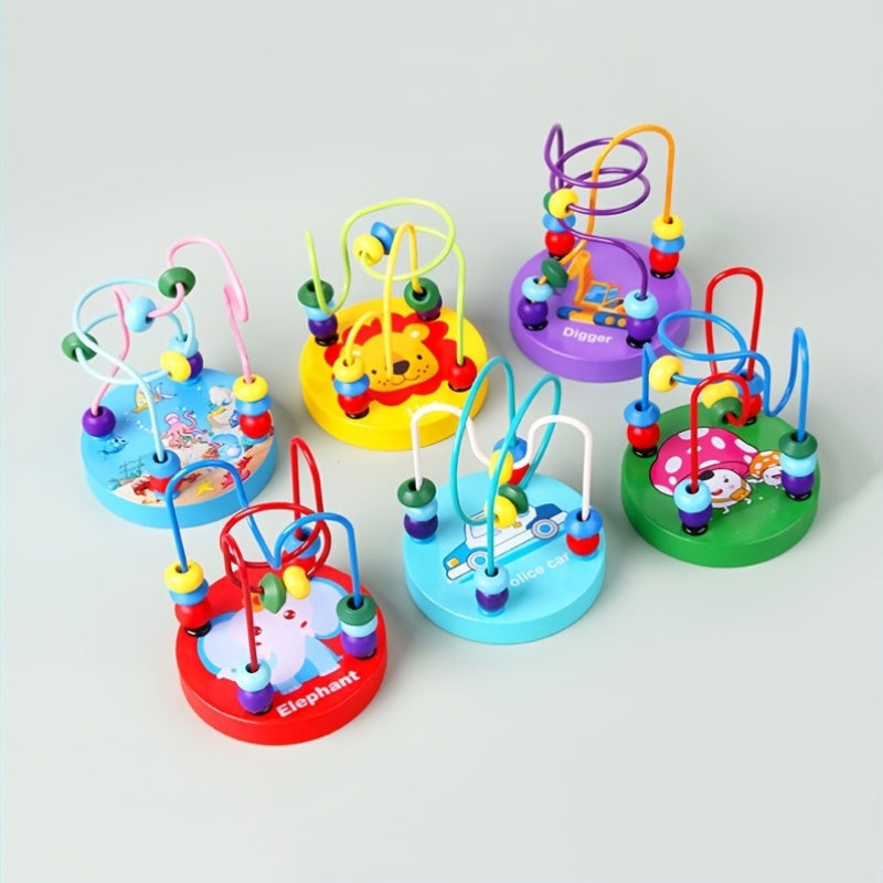 Wooden Bird Bead Maze Toy for Parrots, Parakeets and Lovebirds