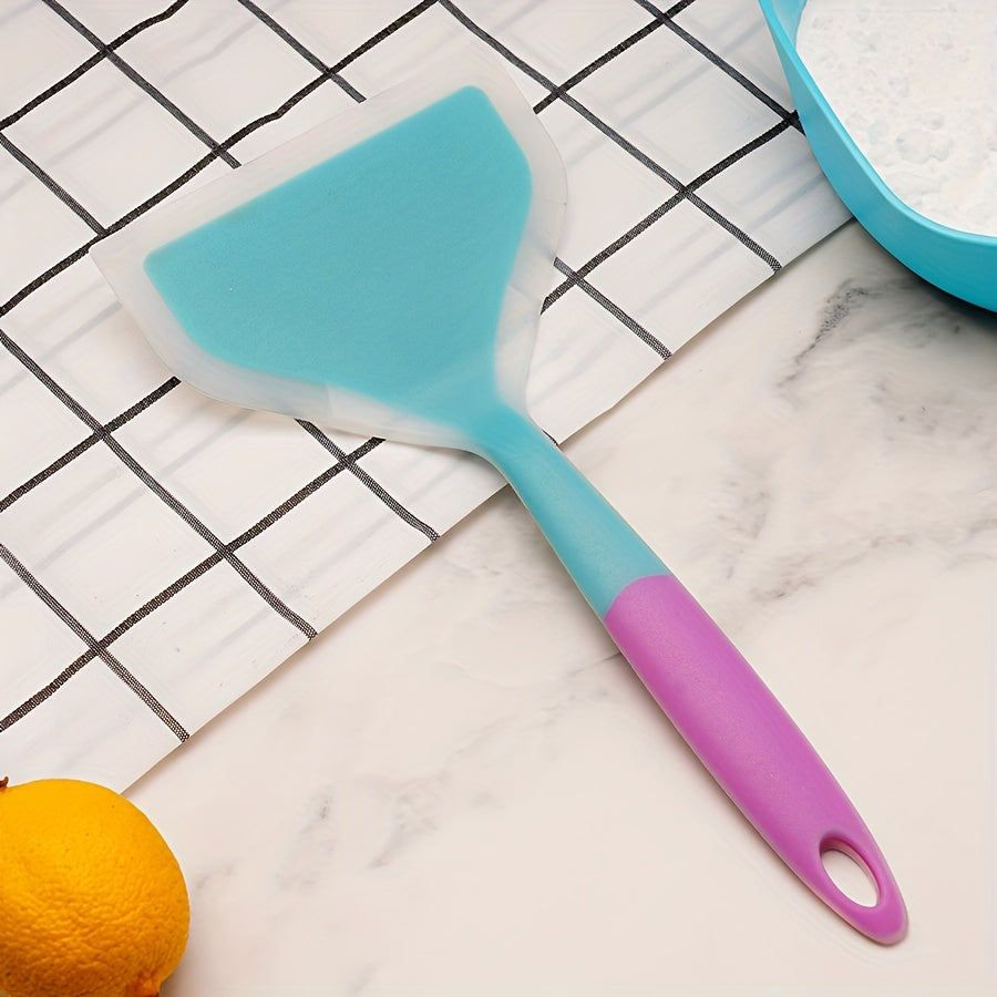 Nonstick Silicone Spatula Turnover for Pancakes Eggs Fish Pizza Steak Heat-Resistant Wide Kitchen Utensil