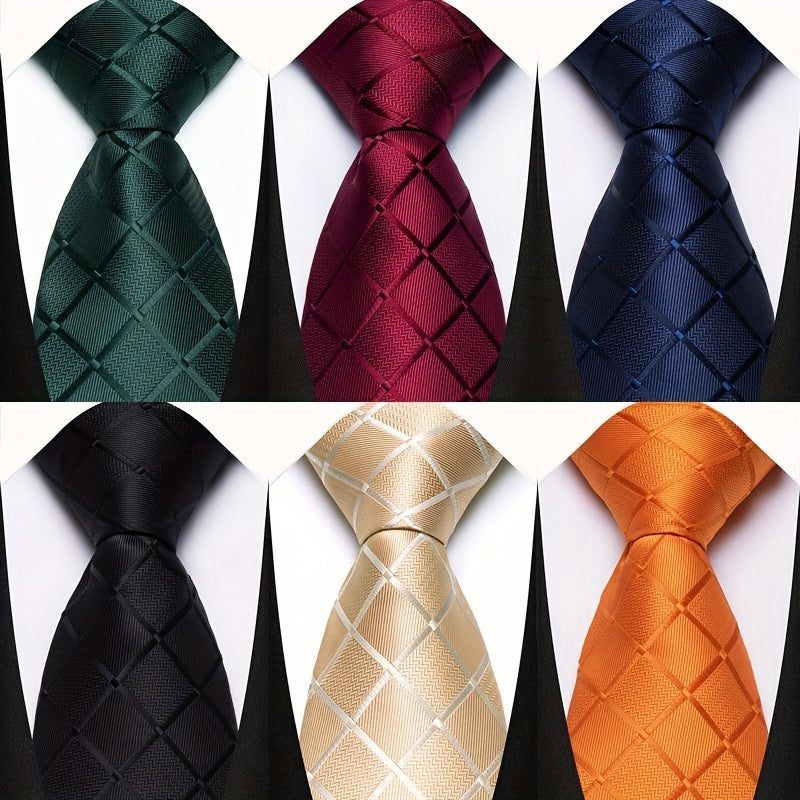 Men's Multi-Colored Plaid Ties for Business and Party Wear