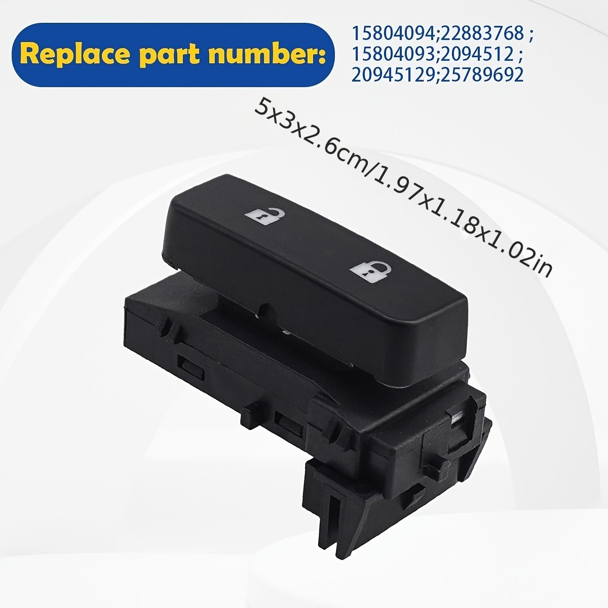 Driver Side Door Lock Switch for Trucks Left-Hand Drive 5-Pin