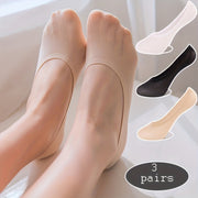 Women’s Invisible Low Cut Ankle Socks 3 Pairs Breathable Solid