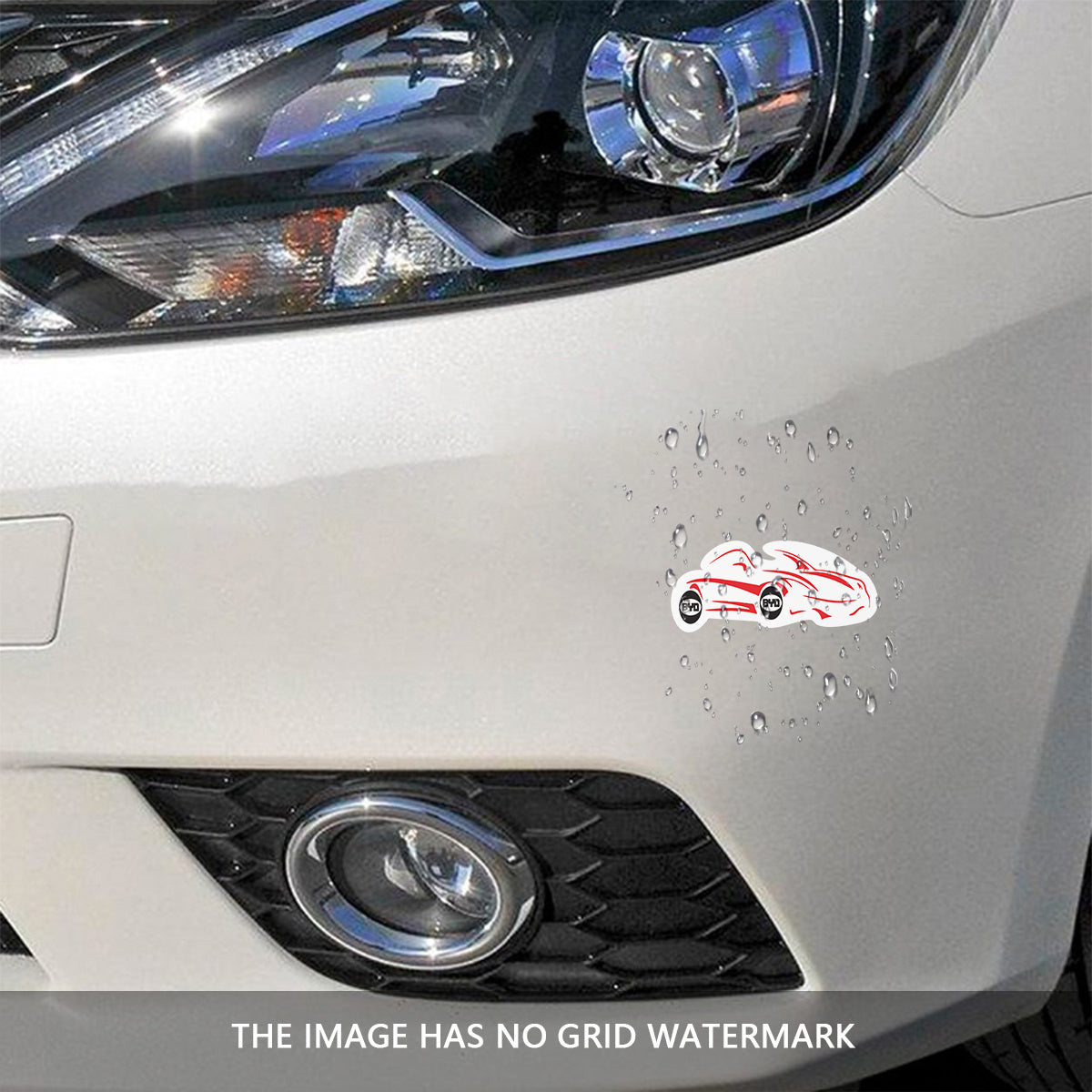 4PCS Pegatinas de vinilo para parachoques de coche, adhesivas autoadhesivas impermeables con acabado mate
