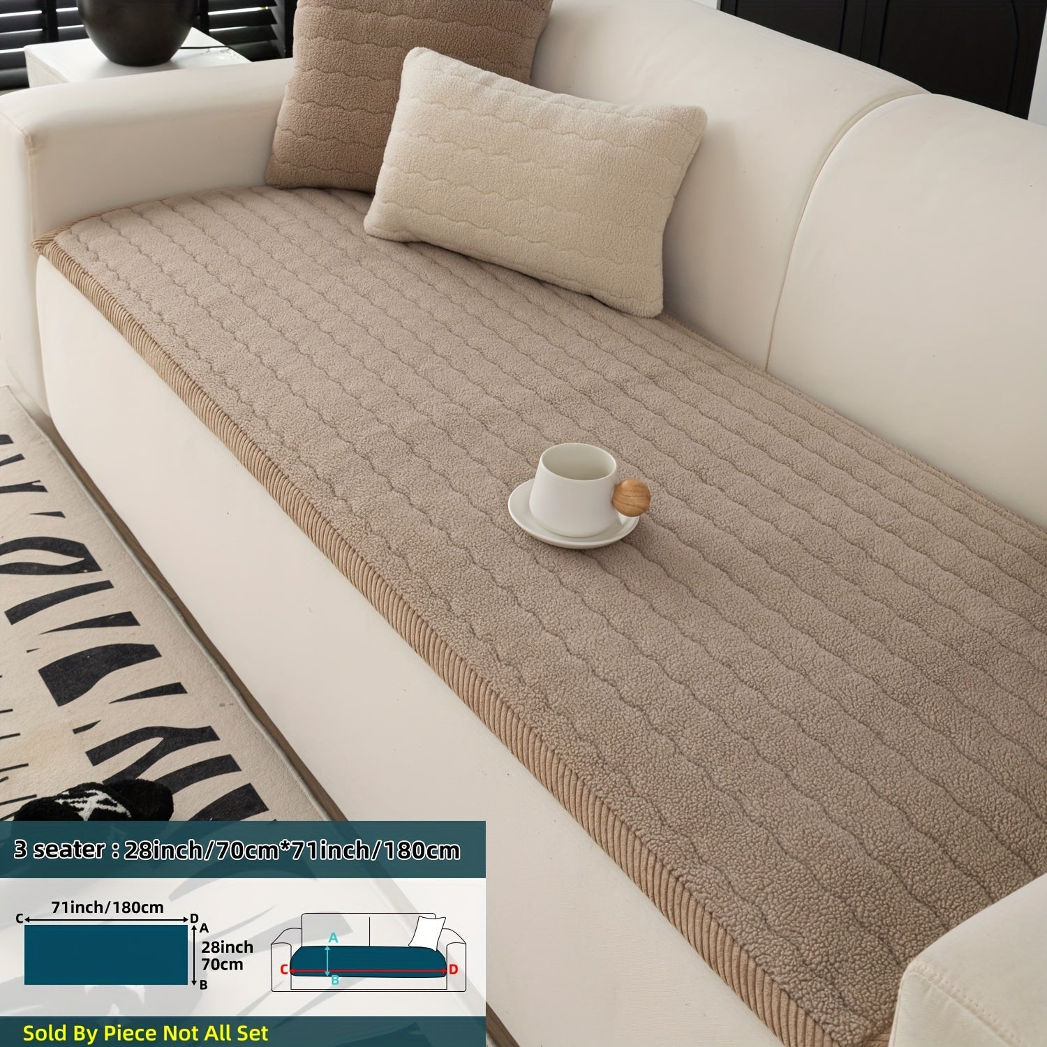 Bohemian Style Washable Pet-Friendly Non-Slip Sofa Cover for Living Room and Office