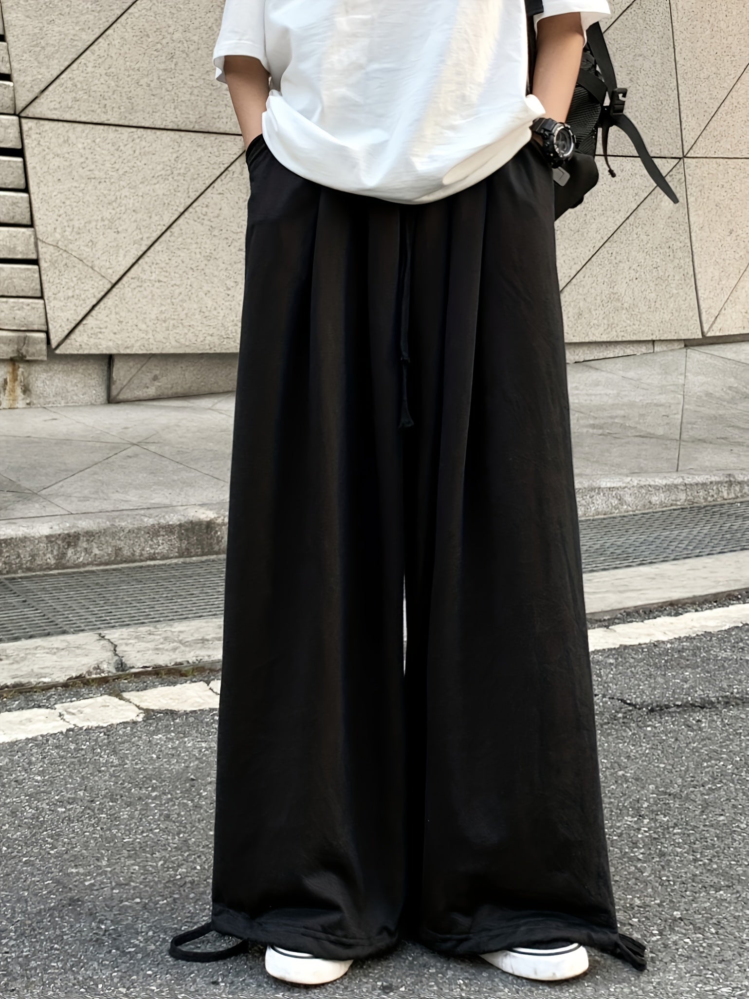 Yoz va kuz uchun mustahkam ipli keng shimlar, ayollar kiyimlari