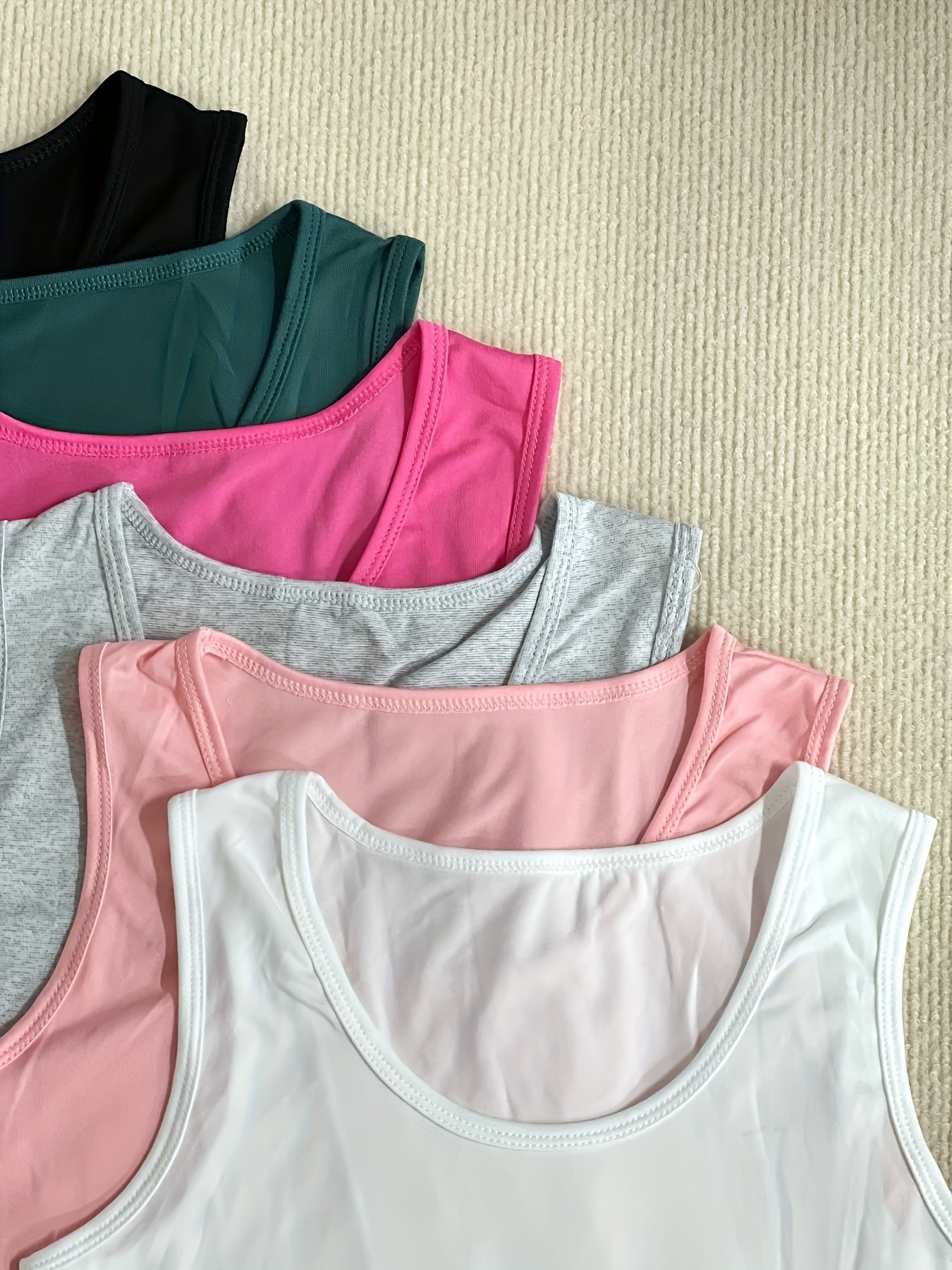 Women's Plus Size Sleeveless Tank Tops Cotton Casual Layering Basic 6 Pack