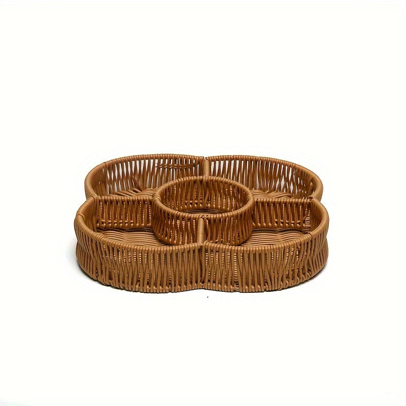 Plastic Fruit Bowl Round Snack and Candy Storage Organizer for Home