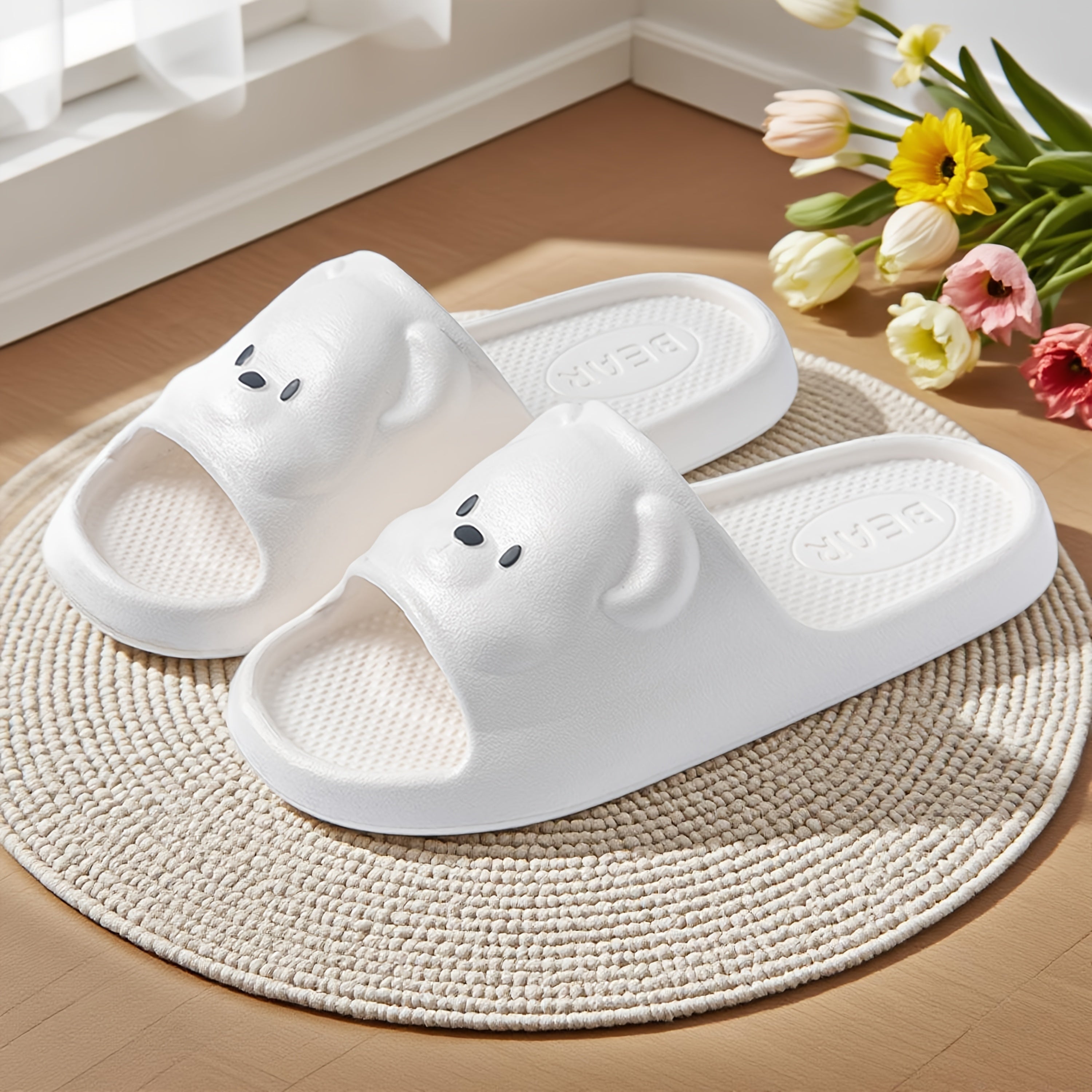 Ayollar uchun yopiladigan ichki va tashqi uy poyabzallari, pastel pushti, yashil va ko'k rangli yostiqlangan EVA uy poyabzal