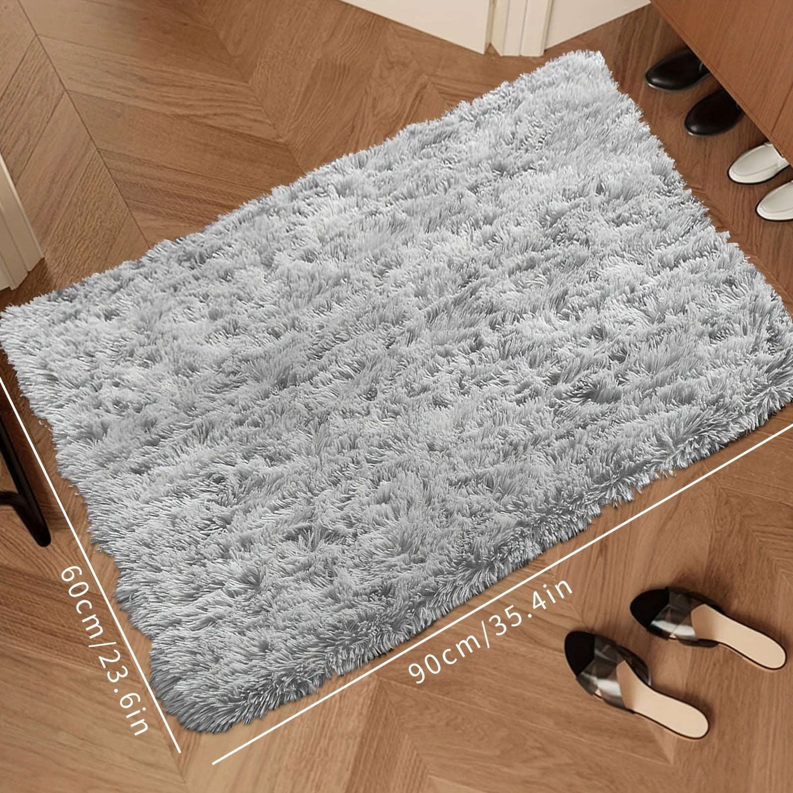 Plush Long-Hair Carpet for Bedroom or Living Room, Soft and Thick