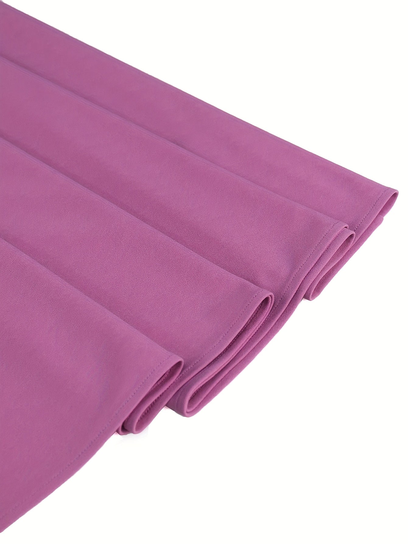 Women's A-Line Dress with Square Neck Ruffled Sleeves Solid Purple Mid-Length