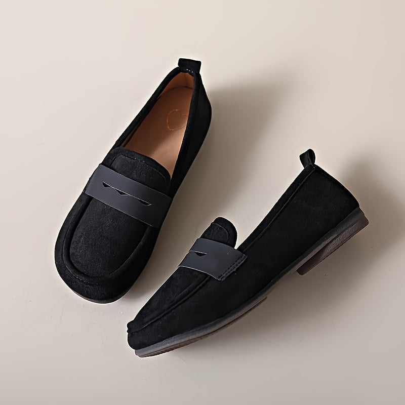 Women's Casual Fabric Slip-On Shoes for Spring Solid Color