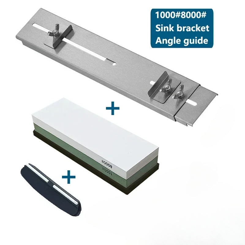 Moslashuvchan burchak qo‘llanmasi bilan zanglamaydigan po‘latdan yasalgan pichoq silliqlash uchun asosli non-slip bazasi