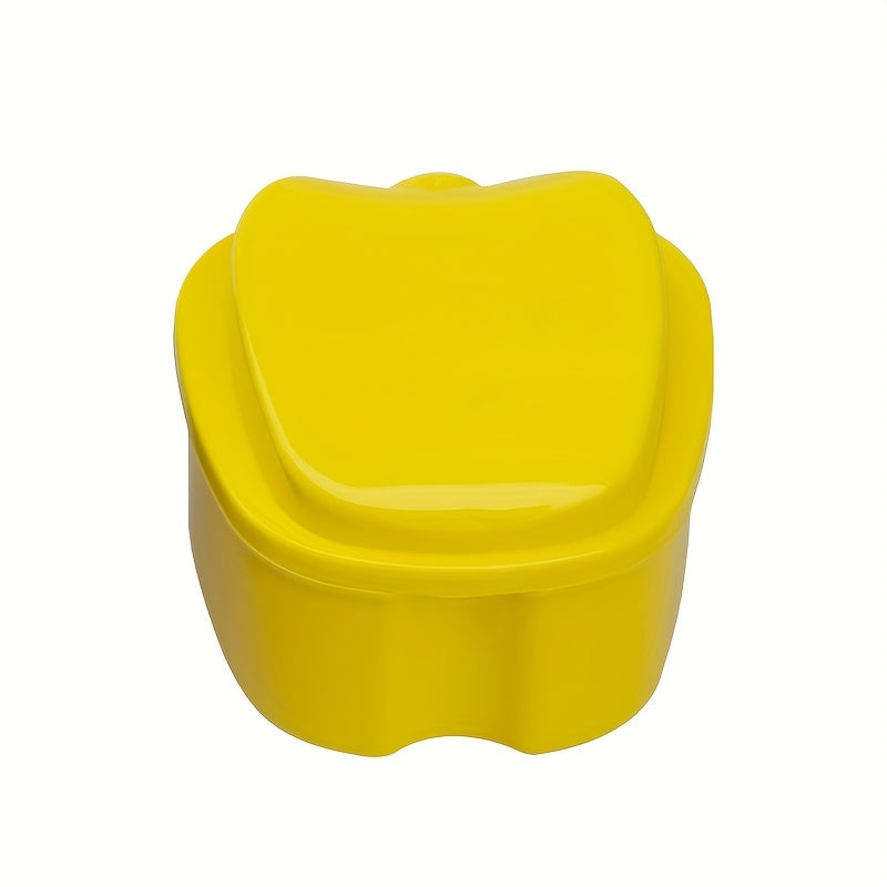 Plastic Dental Care Cleaning Box with Filter Net for Dentures and Retainers