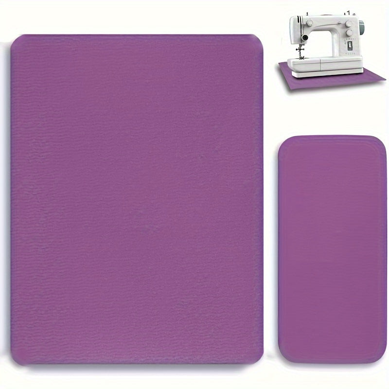 2pcs Sewing Machine Silencer Pads and Foot Pedal Mat Blue Purple Vibration Non-Slip