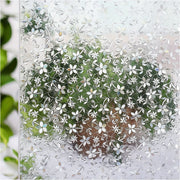 Floral Pattern Frosted PVC Window Film 9mil Static Cling Privacy Cover for Doors