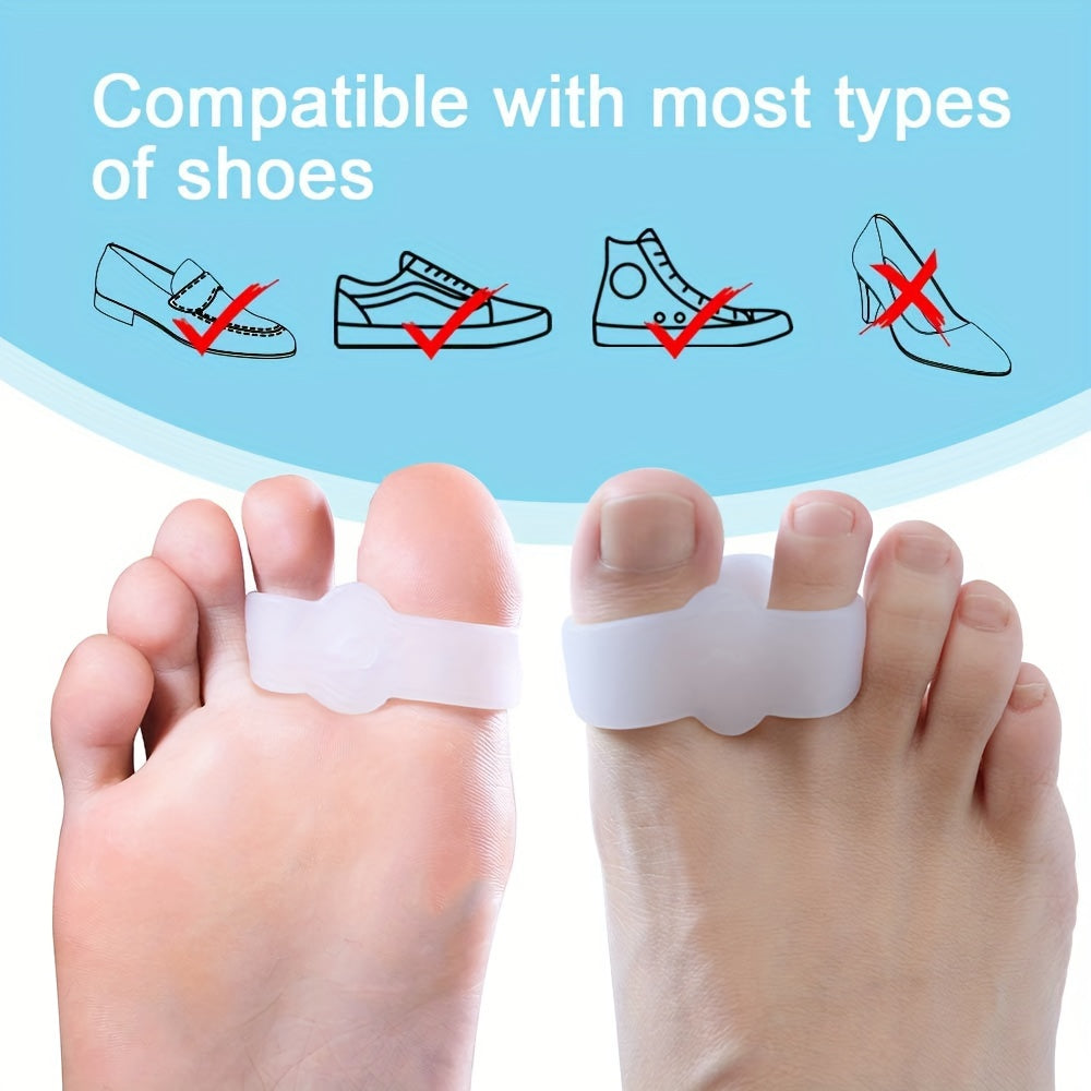 Unisex Silicone Toe Separators with Loops Flexible Reusable Foot Care