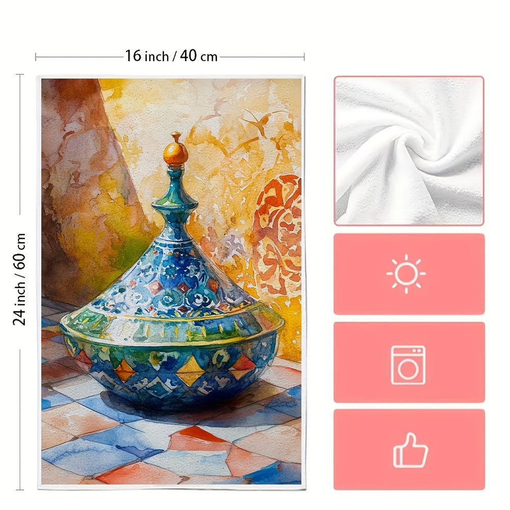 Two Pieces Kitchen Towels Ultra Soft Absorbent 16x24 Inches Holiday Decor