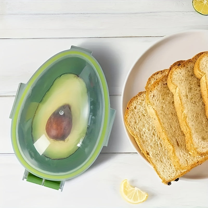 Suv o'tkazmaydigan qopqoq bilan mustahkam plastik avokado saqlagich, muzlatgich uchun, shaffof dizayn va yashil aksentlar bilan. Yangilangan mevalarni saqlash uchun mukammal, qo'l bilan yuvilishi mumkin va suv o'tkazmaydigan muhr bilan qayta ishlatiladi.