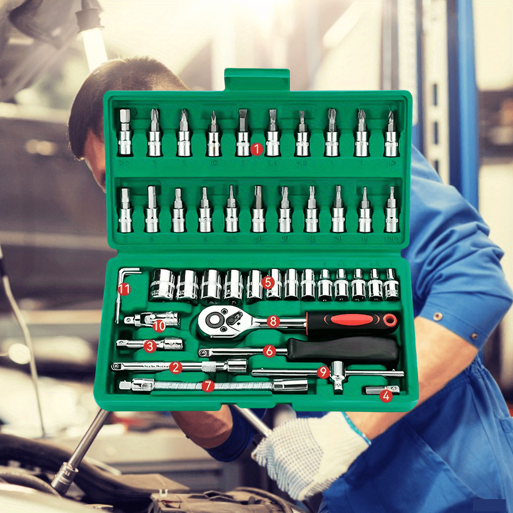 Professional Ratchet Tool Set with Wrench and Screwdriver Car Repair Kit