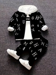 Boys 12 Months Plus Cotton Blend Outfit Set Hoodie Jacket Pants Spring Fall Casual