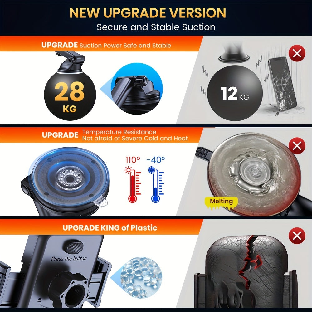 Soporte universal para teléfono de coche, soporte duradero para tablero, ajustable, compatible con smartphones