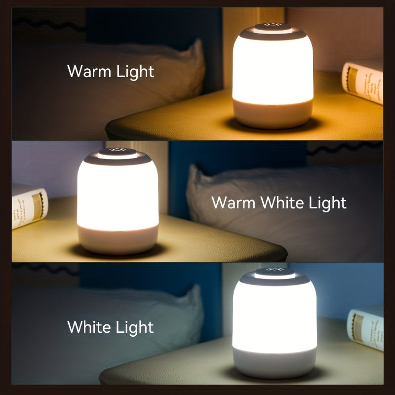 LED Touch Lamp with Adjustable Color Temperature Rechargeable 2400mAh Battery Portable Light