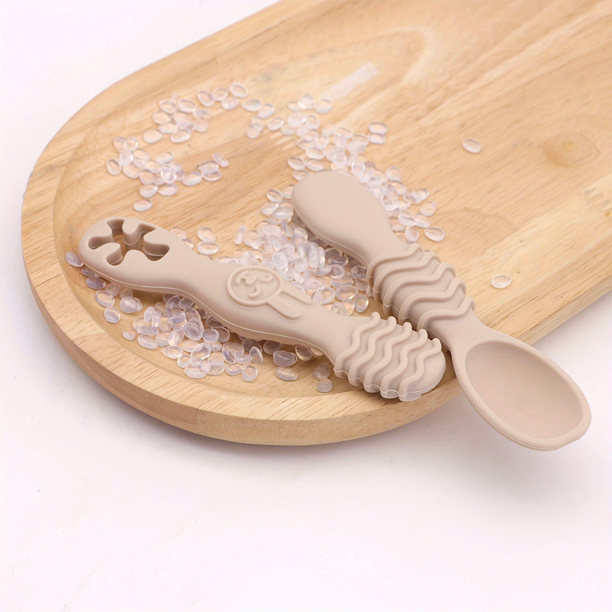 Children's Silicone Feeding Set 2-Piece Soft Spoon and Fork for Kids