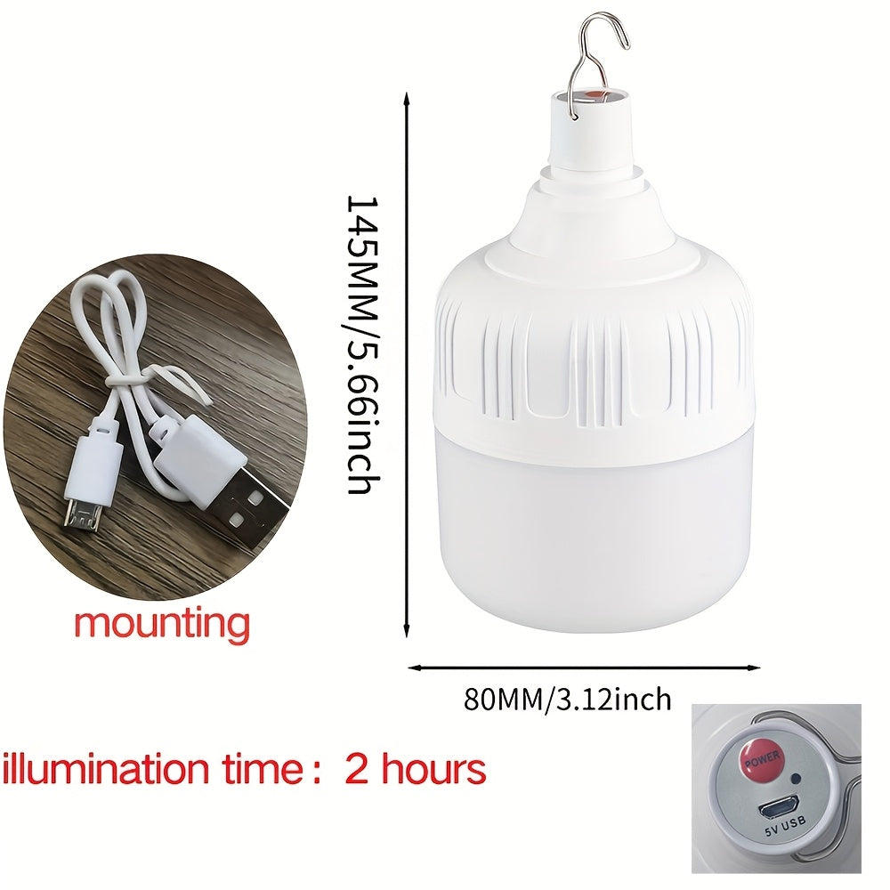 Linterna de camping LED recargable con función de atenuación, luz portátil para exteriores, beige