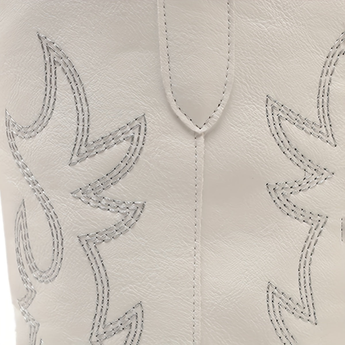 Women's Western Cowboy Boots with V-Cut Embroidery Wide Calf
