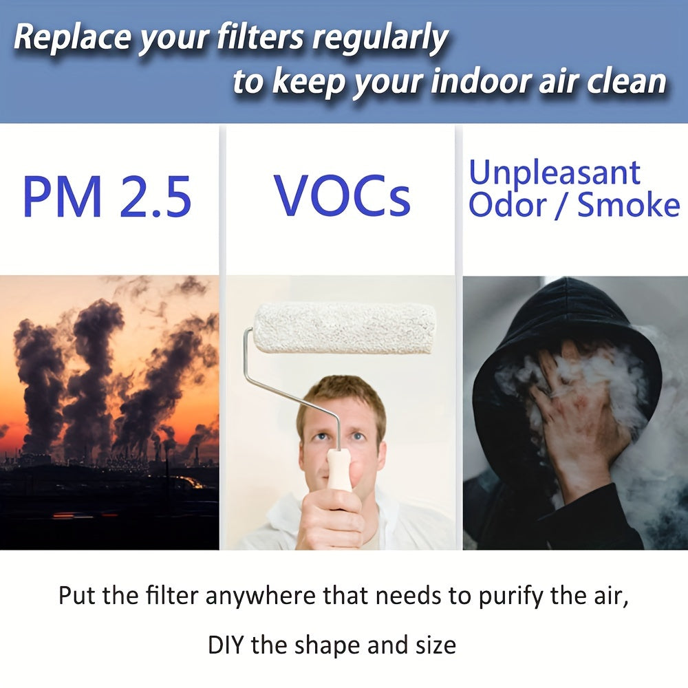 Activated Carbon Filter Sheet for Air Purifiers and Litter Boxes 122x40x0.3cm