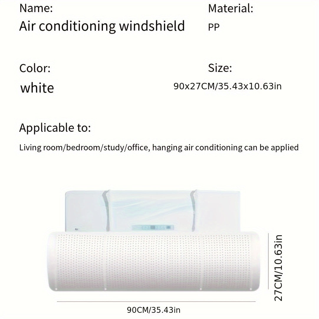 No Power Air Conditioner Wind Deflector with Dust Cover for Children Easy Hang