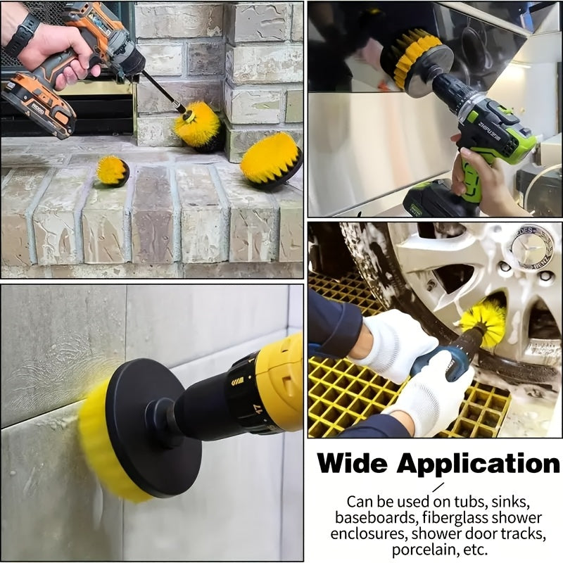 All-Inclusive Drill Brush Set for Car Cleaning and Polishing with Multiple Attachments