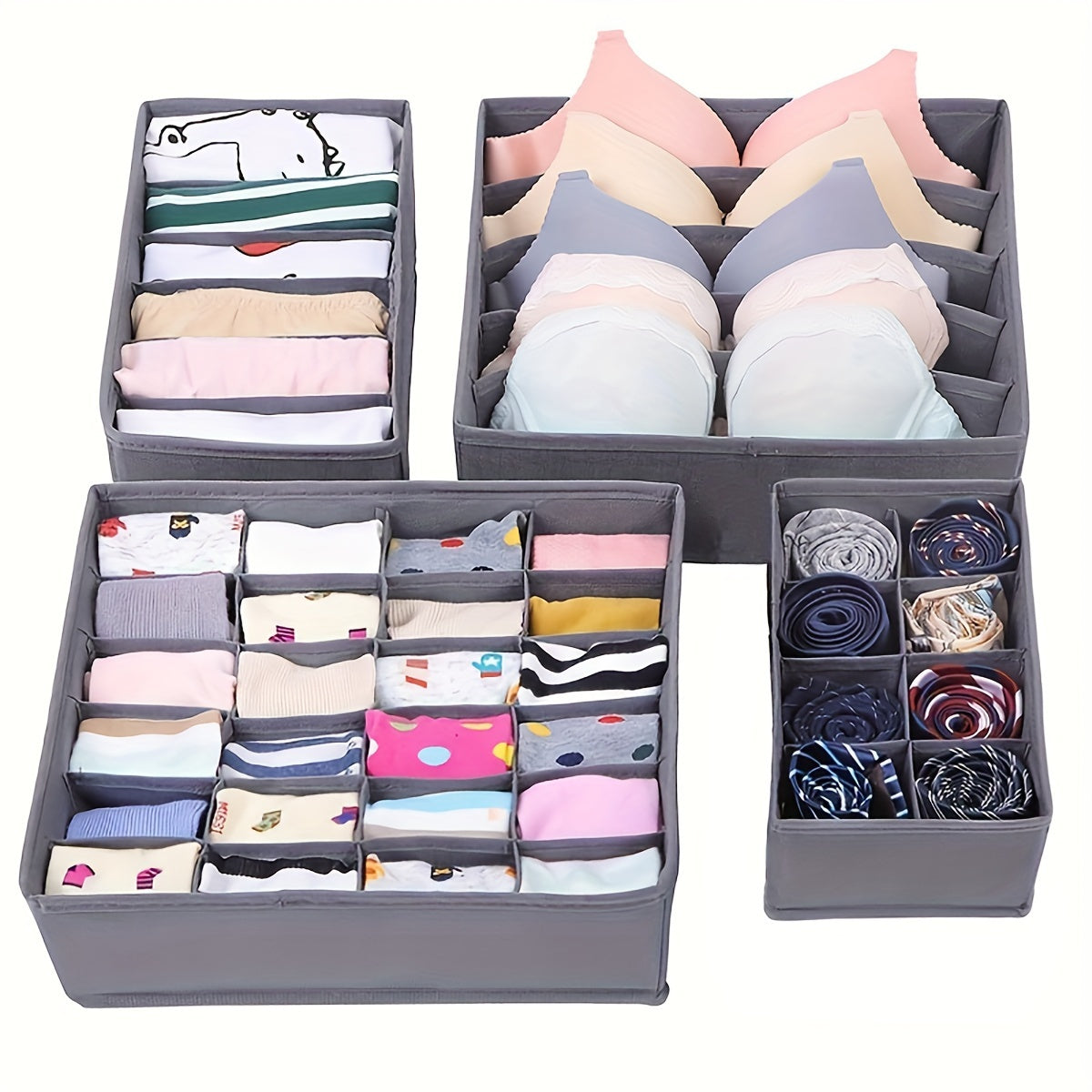 Foldable Non-Woven Fabric Storage Boxes for Underwear Socks and Clothing Organizers