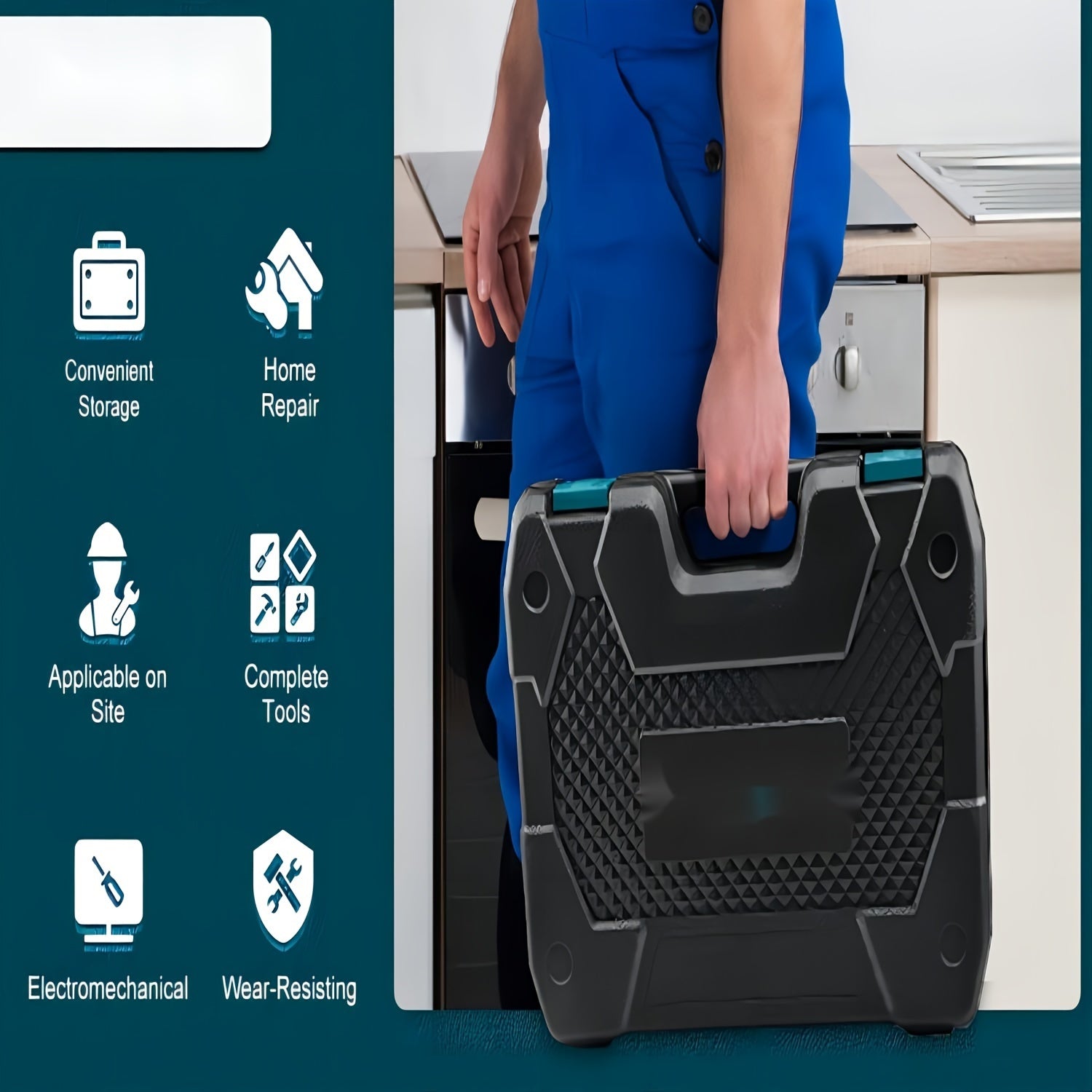 281-Piece Home Tool Kit with Socket Wrench Screwdriver Hex Keys Pliers Storage Case