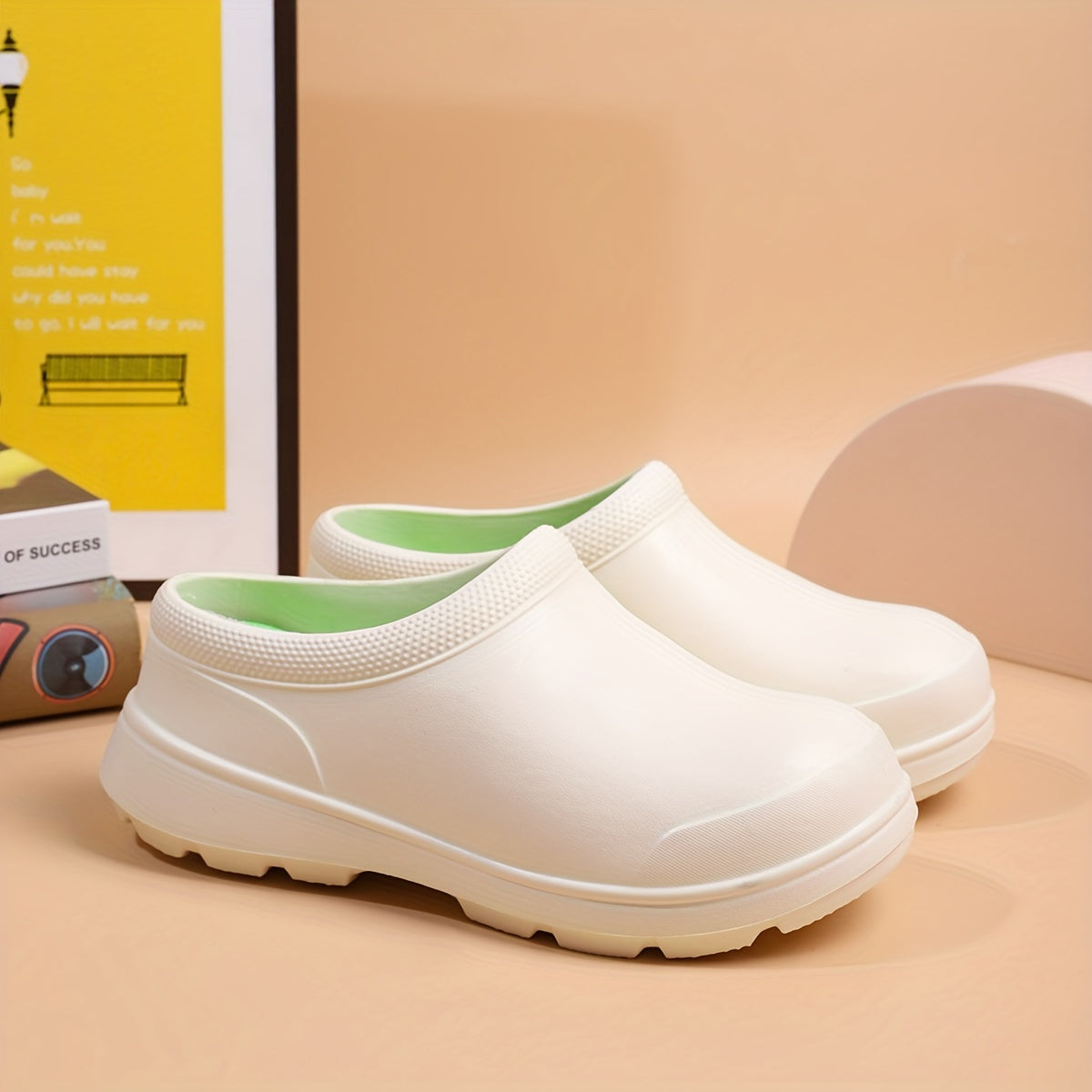 Women's EVA Chef Shoes Non-Slip Comfort Nursing Footwear Black White