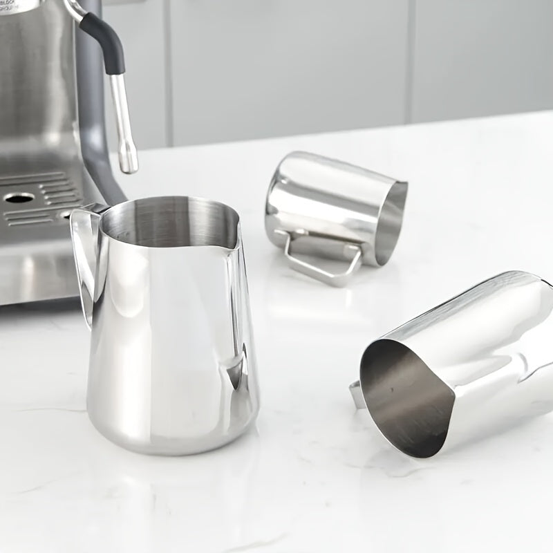 600ml Stainless Steel Handheld Milk Frother Pitcher for Latte Cappuccino Espresso